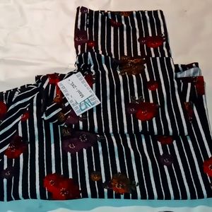 LULAROE maxi skirt floral and striped 2xl